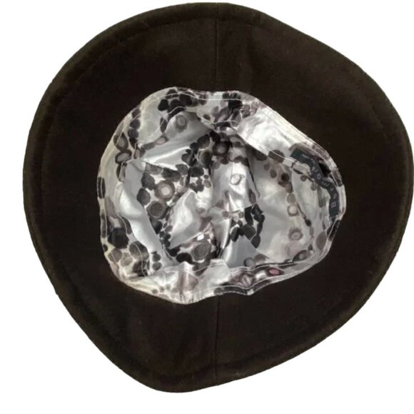 Betmar NY Brown Ruffle Wool Blend Bucket Hat - Picture 4 of 6